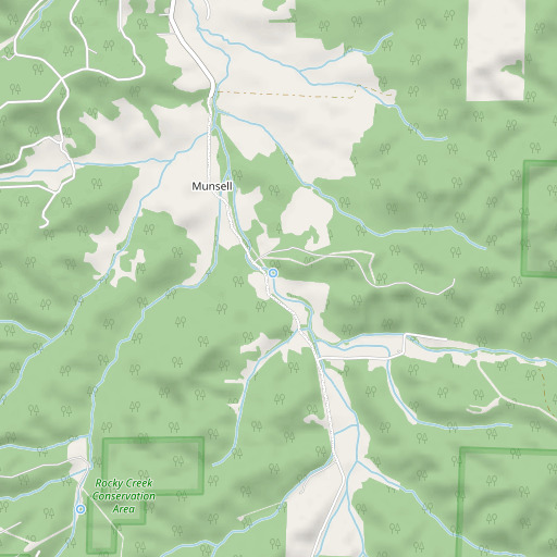OpenStreetMap map of Munsell Spring, MO