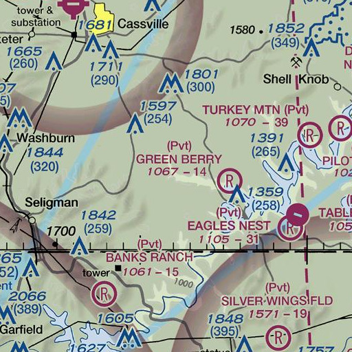 FAA VFR chart of Pine Hollow, MO