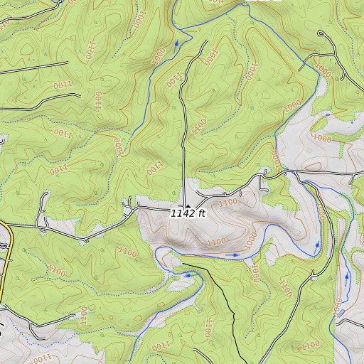 OpenTopoMap map of Pleasant Hill School, MO