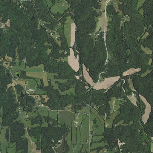Aerial imagery of Prime Creek, MO