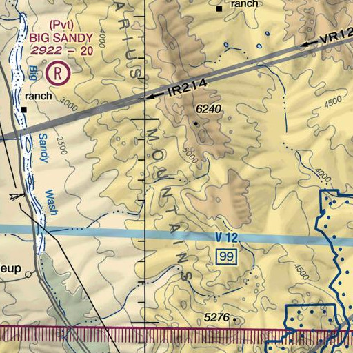 FAA VFR chart of Aquarius Cliffs, AZ