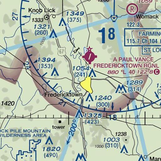 FAA VFR chart of Saline Creek, MO