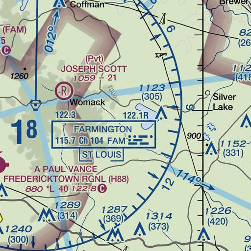 FAA VFR chart of Walnut Grove School, MO