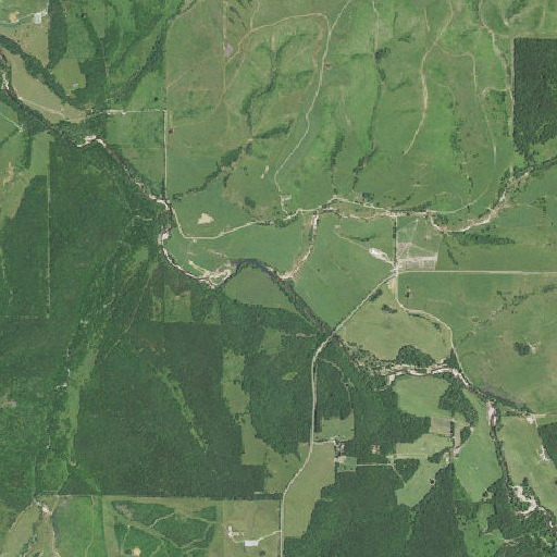 Aerial imagery of Wolf Branch, MO