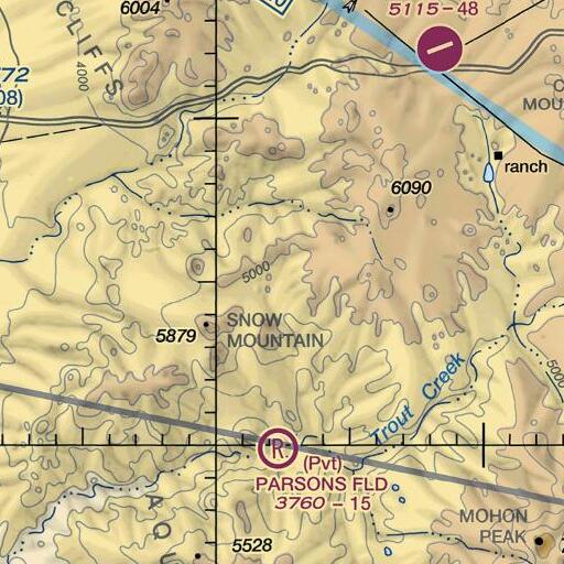FAA VFR chart of Aquarius Mountains, AZ