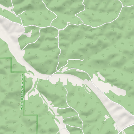 OpenStreetMap map of Section Hollow, MO