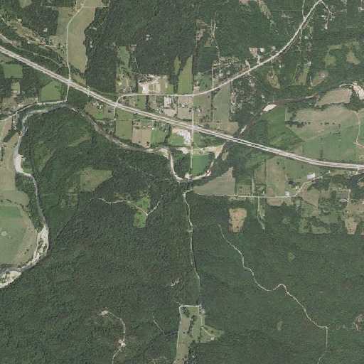 Aerial imagery of Chambers Spring Branch, AR