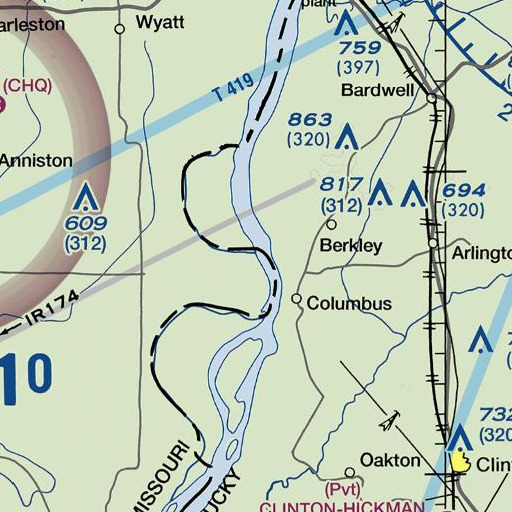 FAA VFR chart of McFadden Landing, MO