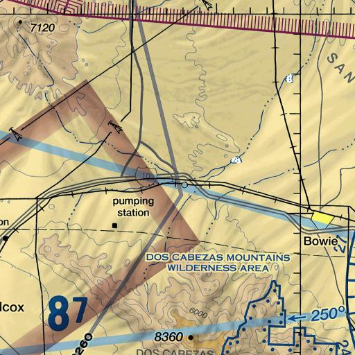 FAA VFR chart of Luzena Interchange, AZ