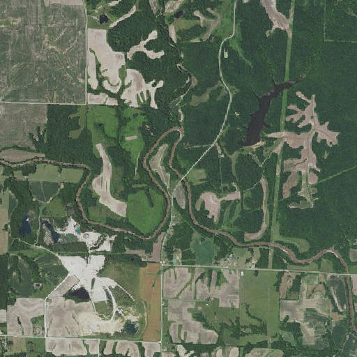 Aerial imagery of Waterloo Bridge, MO