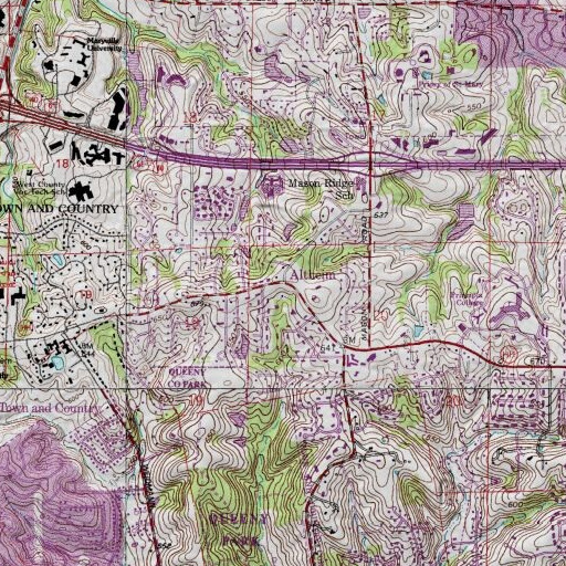 USGS 24K topo map of Altheim, MO