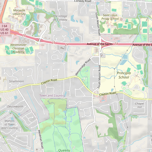 OpenStreetMap map of Altheim, MO