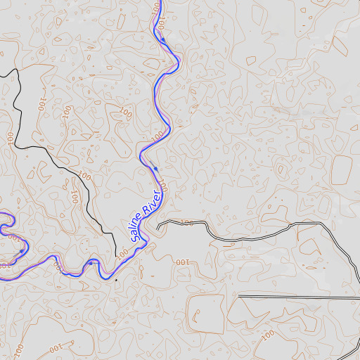 OpenTopoMap map of Clear Lake, AR