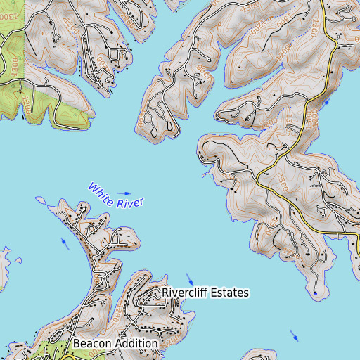 OpenTopoMap map of Pulhane Branch, AR