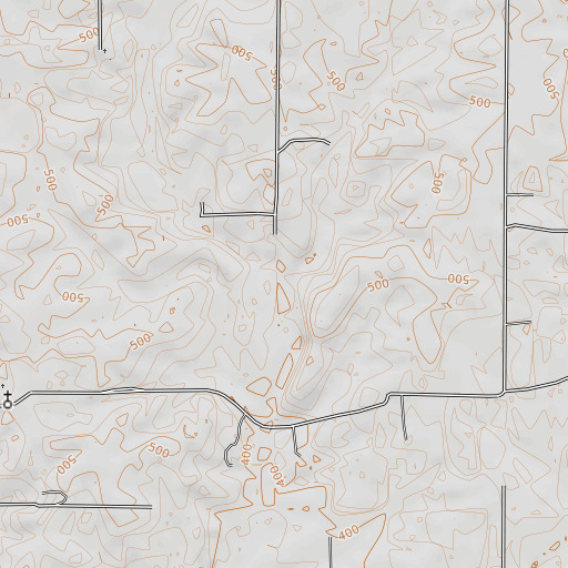 OpenTopoMap map of Cogshell Branch, MO