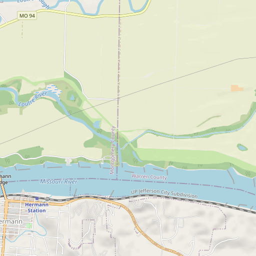 OpenStreetMap map of Rhineland, MO