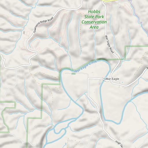 OpenStreetMap map of War Eagle Cemetery, AR