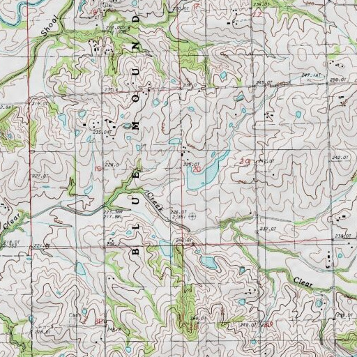 USGS 24K topo map of Watkin Lake Dam, MO