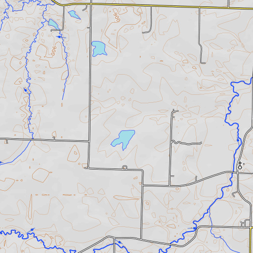 OpenTopoMap map of Shellabarger Dam South, MO