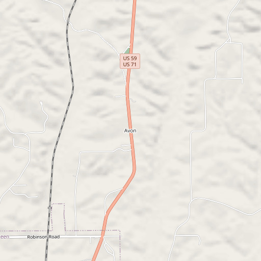 OpenStreetMap map of Avon, AR