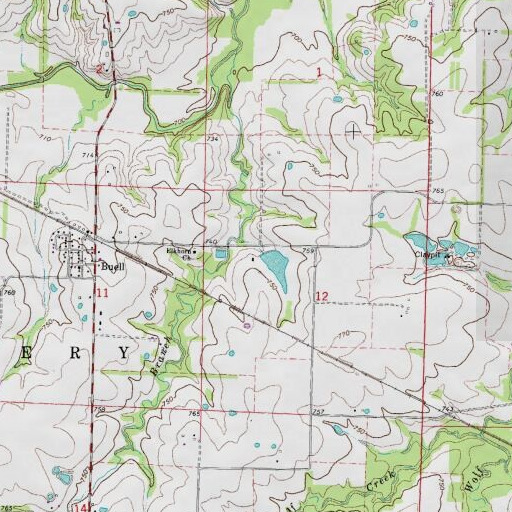 USGS 24K topo map of White Lake Dam, MO