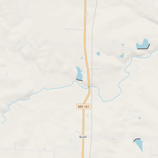 OpenStreetMap map of Walton Lake Dam, MO