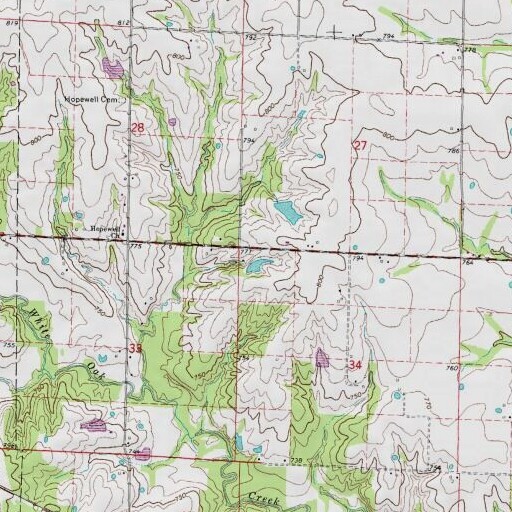 USGS 24K topo map of Garrison Lake Dam, MO