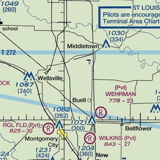 FAA VFR chart of Garrison Lake Dam, MO