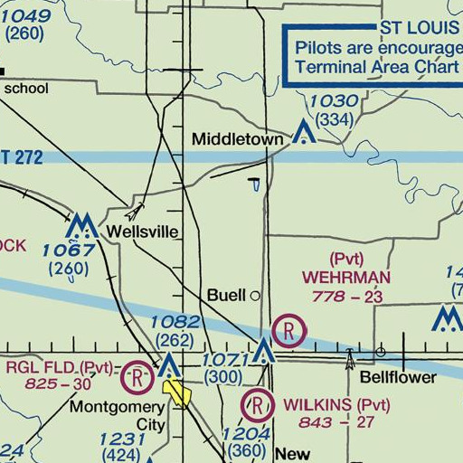 FAA VFR chart of Cahall Lake Dam, MO