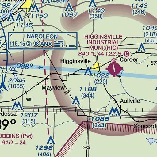 FAA VFR chart of Gray Lake Dam, MO