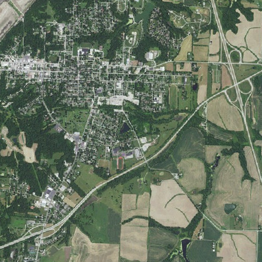 Aerial imagery of Crystal Lakes Dam, MO