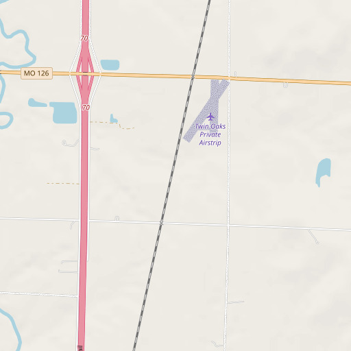 OpenStreetMap map of Richards Lake Dam, MO