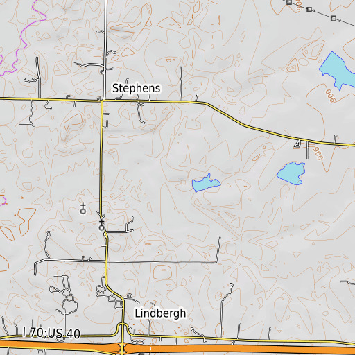 OpenTopoMap map of Smith Dam, MO