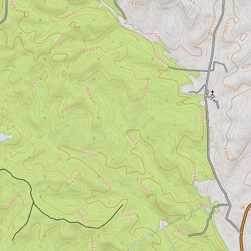 OpenTopoMap map of Belgrade Dam, MO