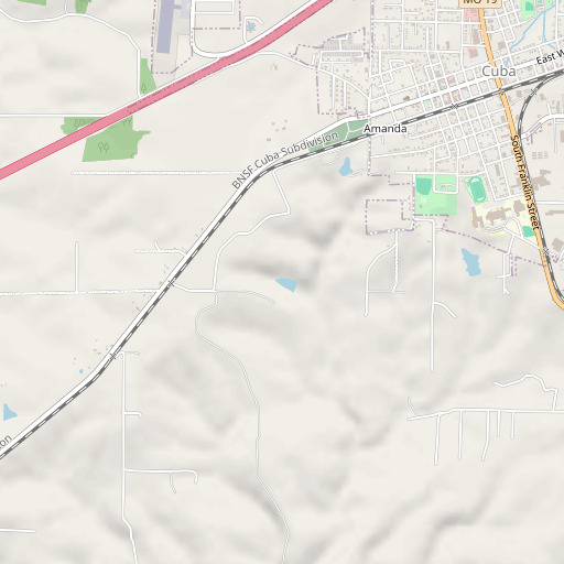OpenStreetMap map of Weisel Lake Dam, MO