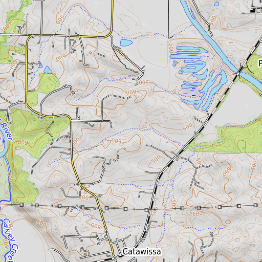 OpenTopoMap map of Johnson Lake Dam, MO