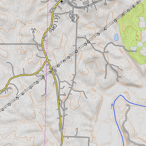 OpenTopoMap map of Armistead Dam, MO