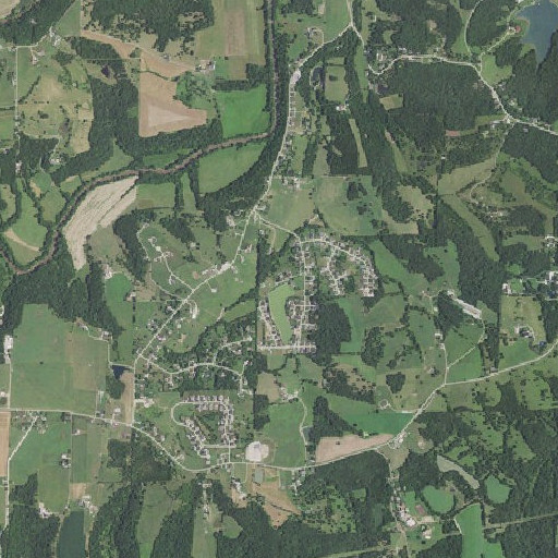 Aerial imagery of Vanloo Lake Dam, MO