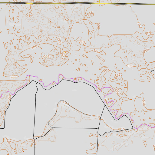 OpenTopoMap map of Cypress Bayou, AR