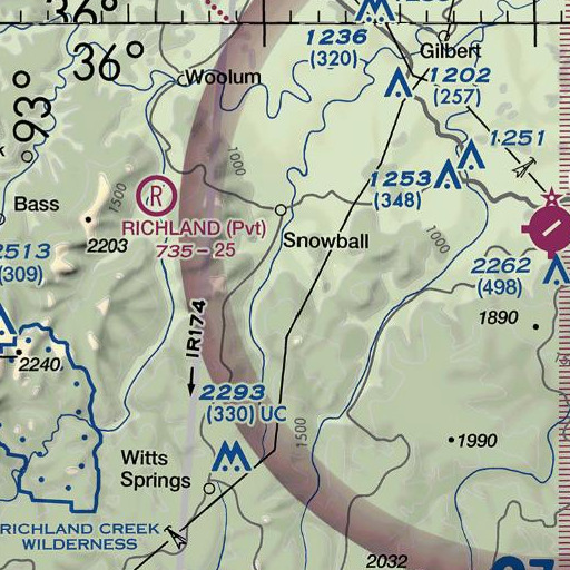 FAA VFR chart of Deitrich Flat, AR