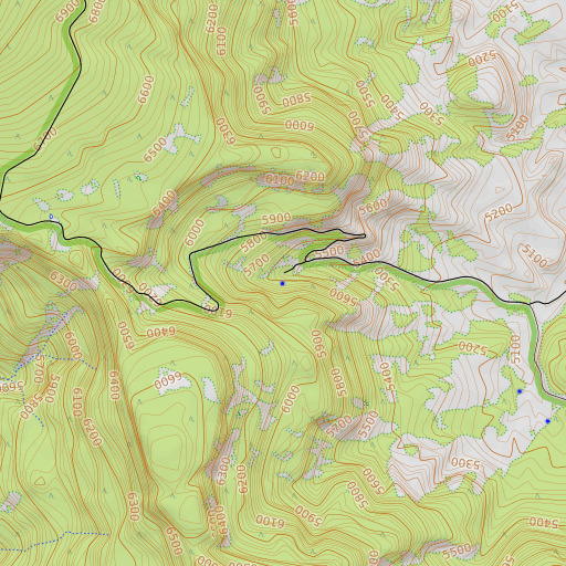 OpenTopoMap map of Maple Spring, AZ