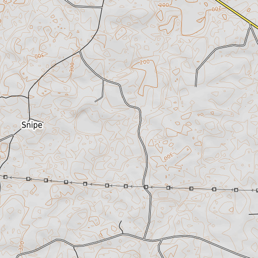 OpenTopoMap map of Ebenezer Branch, AR