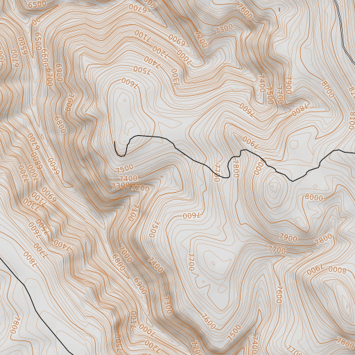 OpenTopoMap map of Bear Hole, MT