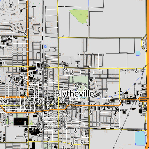 OpenTopoMap map of Fairview School, AR