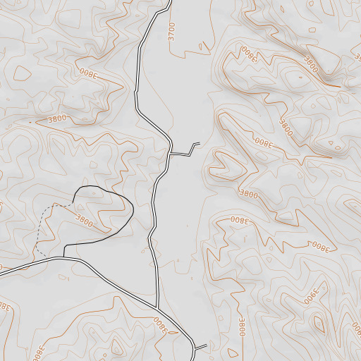 OpenTopoMap map of Cedar Creek, MT