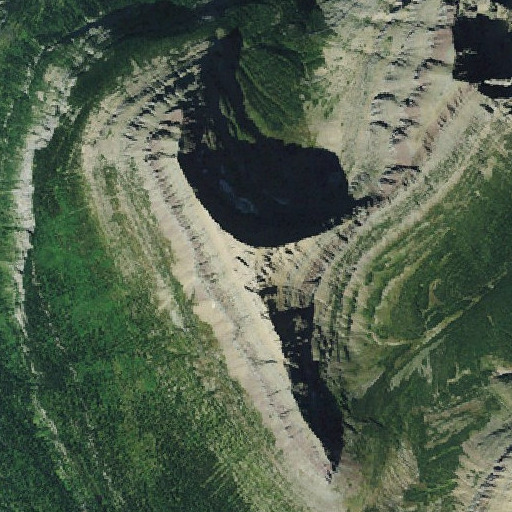Aerial imagery of Citadel Mountain, MT