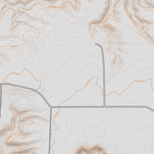 OpenTopoMap map of Clappers Flat, MT