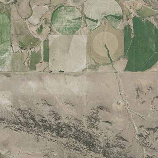 Aerial imagery of Cunningham Coulee, MT