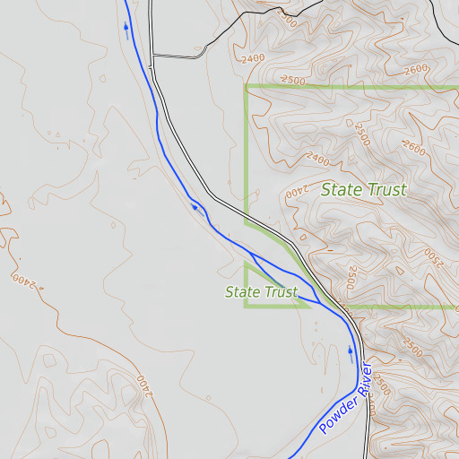 OpenTopoMap map of Deep Creek, MT