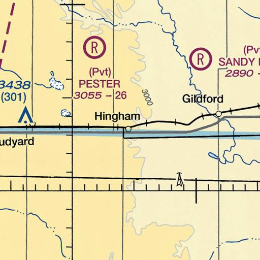 FAA VFR chart of Hingham, MT